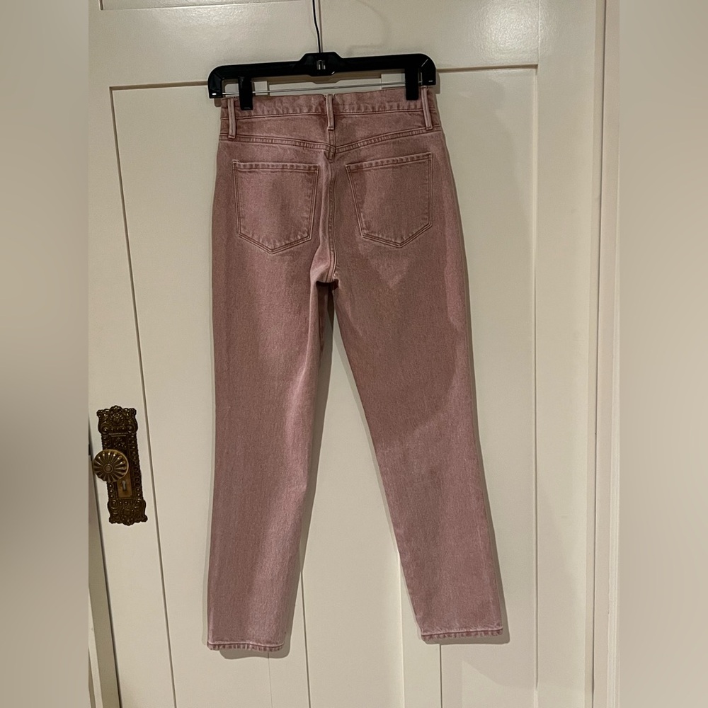 Frame Le Sylvie Super High Rise Jeans Slender Straight Ankle Size 25 Sand - Picture 10 of 14